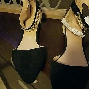 Black chain link sandals